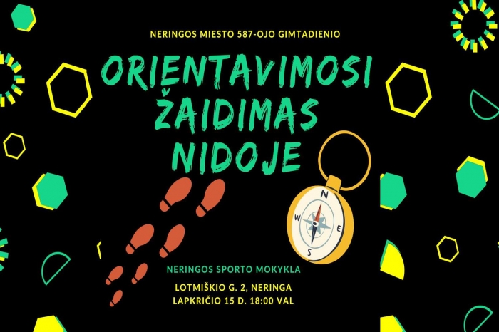 Neringos miesto 587-ojo gimtadienio orientavimosi žaidimas Nidoje.